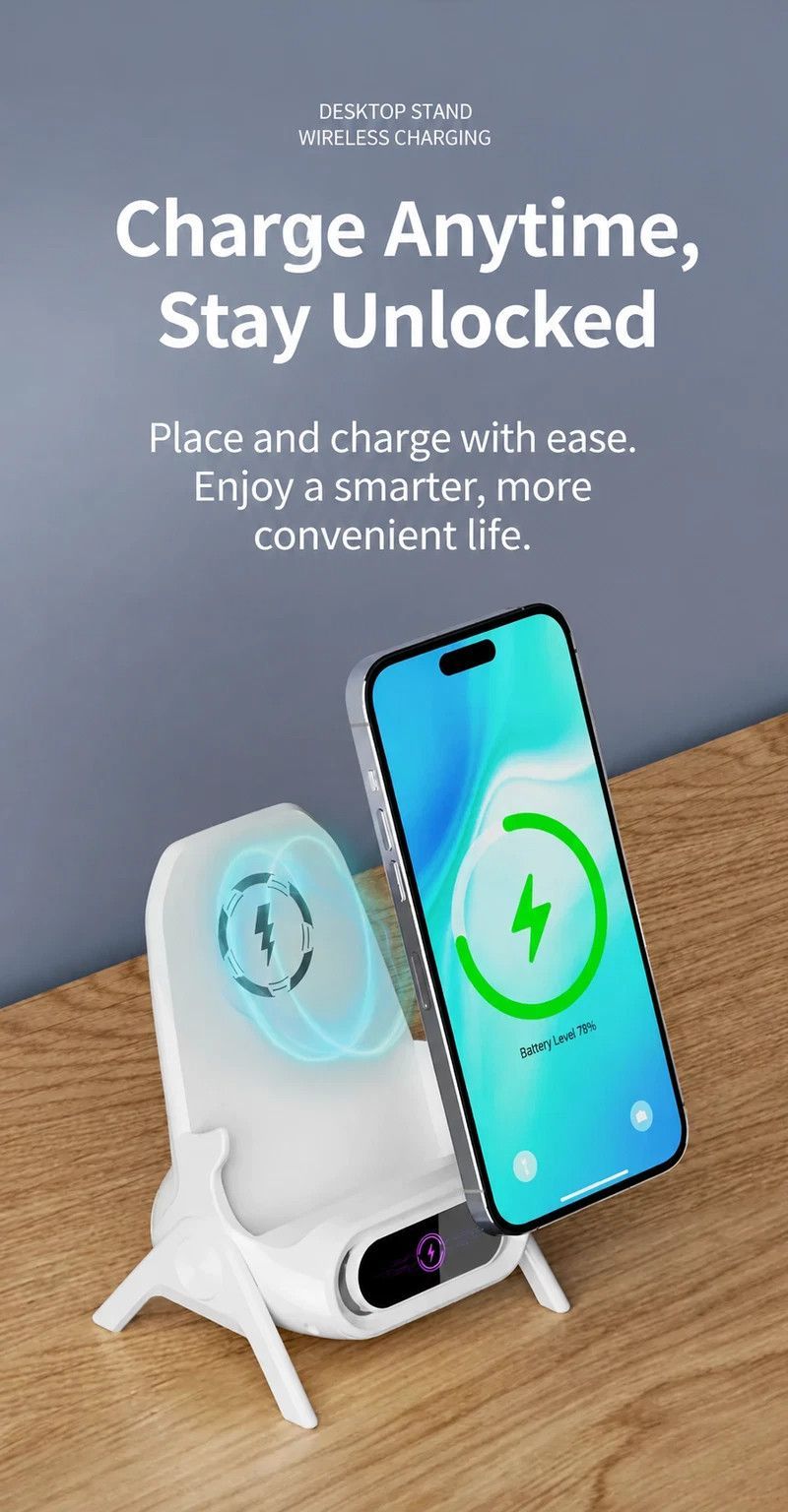 Vertical Chair Shaped Phone Holder, Magnetic Wireless Charger, Lazy Mobile Support Bracket For Entertainment, Pink, Lovely Daily Office Accessory Gift