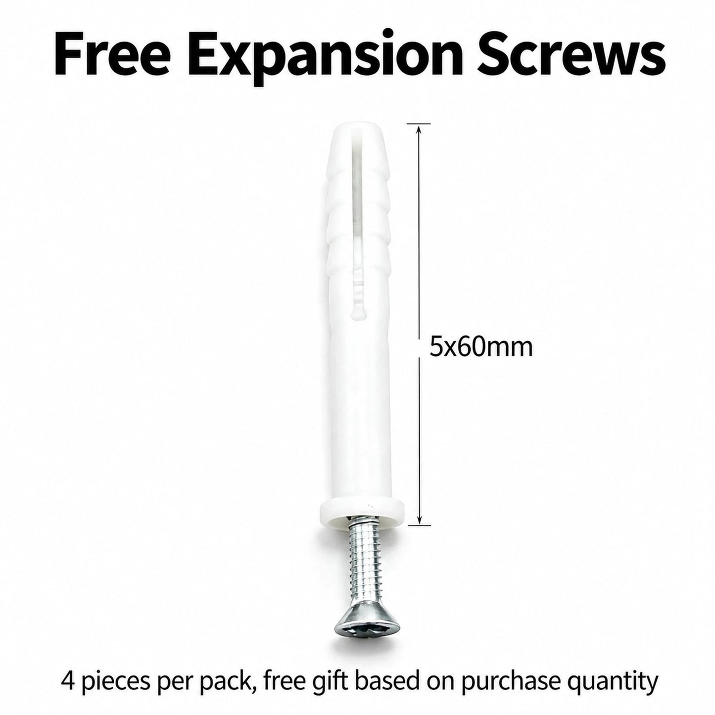 3" White Hidden T Shelf Bracket 6Pcs w/ 5x60&5x80 Screws