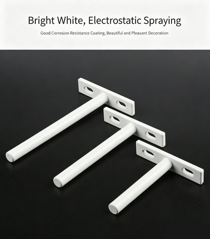 3" Color Zinc Hidden T Bracket 6Pcs w/ 5x60&5x80 Screws