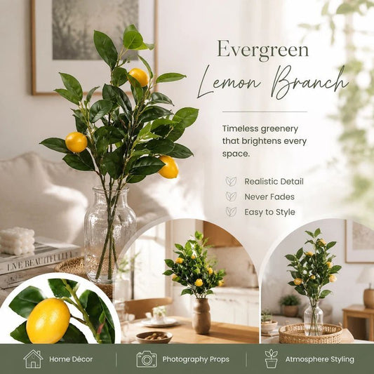 Style B Faux Lemon Garland Orchard Landscape Artificial Greenery