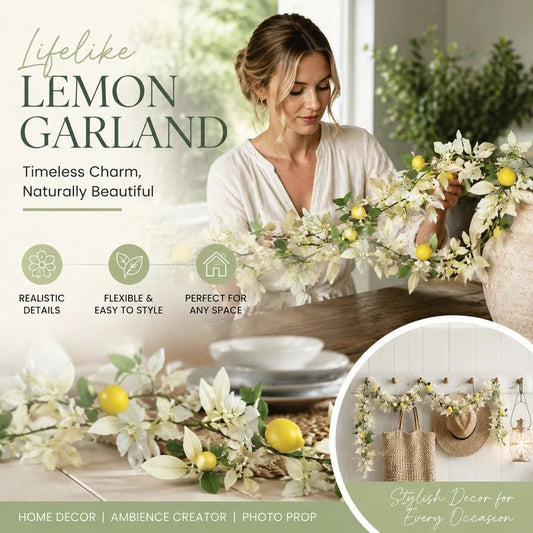 Style A Faux Lemon Vine Indoor Kitchen Wall Decor