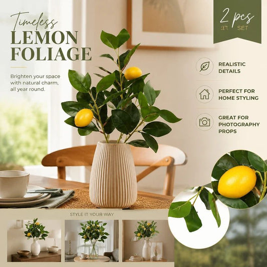 Style B Faux Lemon Garland Orchard Greenery Pack of 2