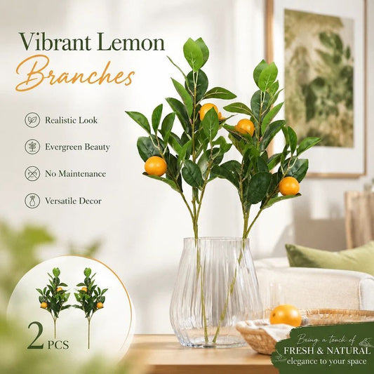 Style A Artificial Lemon Vine Foam Fruit Home Garden Kit 2 Pack