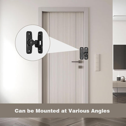 2Pcs No-Drill Door Latch Buckle with Screws