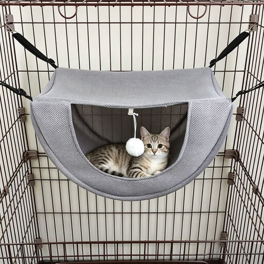 2 Pcs Cat Cage Hammock - Grey  35×27×20cm