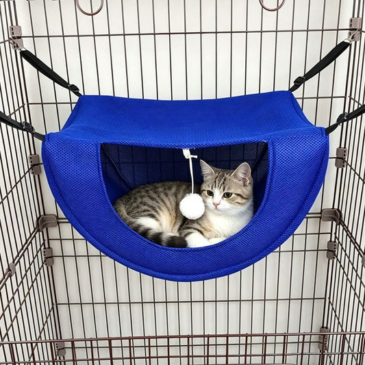 2 Pcs Cat Cage Hammock - Blue 35×27×20cm