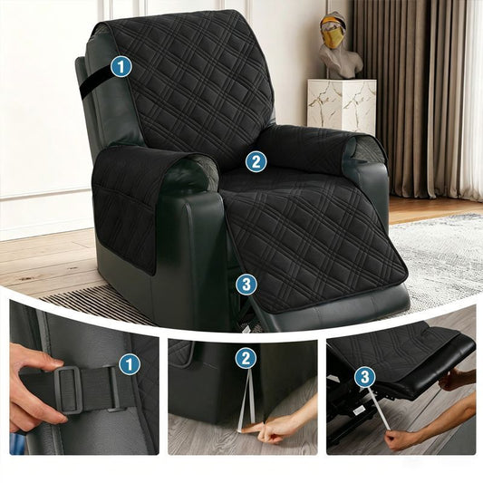 Electric Recliner Sofa Cover - Grey Brown