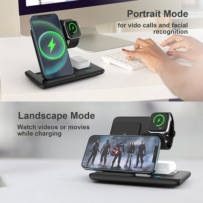Black 3-in-1 Wireless Charger