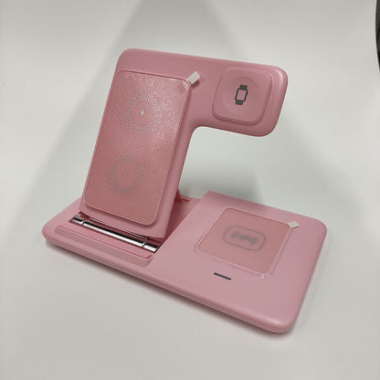 Pink 3-in-1 Wireless Charger