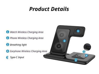 Pink 3-in-1 Wireless Charger