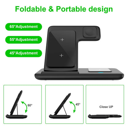 Pink 3-in-1 Wireless Charger