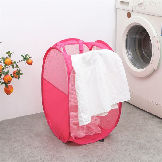 Foldable Laundry Hamper Rose Red 01