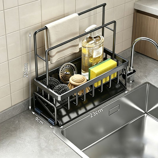 Tall Tilted Dish Drying Rack Black 03