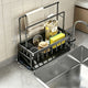 Tall Tilted Dish Drying Rack Black 03