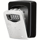 Household Wall-Mounted Key Box, Waterproof Secure Key Lockbox with Combination Lock, Large-Capacity Outdoor Key Safe for Storing Spare House Keys.grey