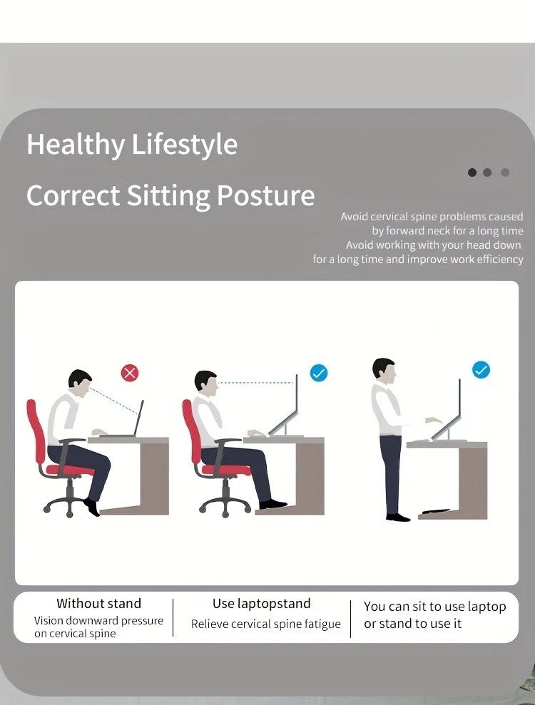 Multifunctional Laptop Stand: Portable and Foldable, 7-Level Height Adjustment, Efficient Heat Dissipation, Stable Load-Bearing