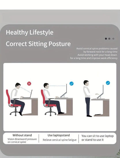 Multifunctional Laptop Stand: Portable and Foldable, 7-Level Height Adjustment, Efficient Heat Dissipation, Stable Load-Bearing