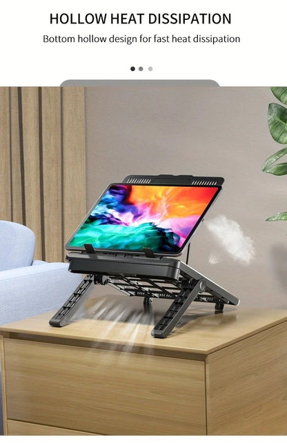 Multifunctional Laptop Stand: Portable and Foldable, 7-Level Height Adjustment, Efficient Heat Dissipation, Stable Load-Bearing