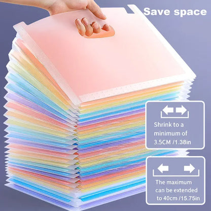 1pcs 25-Slot Expandable Rainbow Accordion Folder, Vertical Multi-Pocket Design, Large Capacity Holds 2000 Sheets, Waterproof and Portable, Great Helper for Office and School Organization