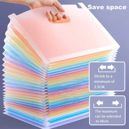 1pcs 25-Slot Expandable Rainbow Accordion Folder, Vertical Multi-Pocket Design, Large Capacity Holds 2000 Sheets, Waterproof and Portable, Great Helper for Office and School Organization