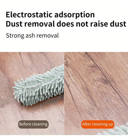 (Navy Blue) Household Cleaning Duster / Static Duster / Dust Sweeper / Telescopic & Non-Shedding / Washable / High-Reach Cleaning Tool / Cleaning Tools & Supplies