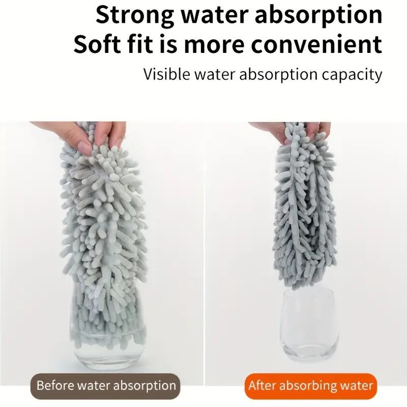 Coffee Brown Household Cleaning Duster / Static Duster / Dust Sweeper / Telescopic & Non-Shedding / Washable / High-Reach Cleaning Tool / Cleaning Tools & Supplies