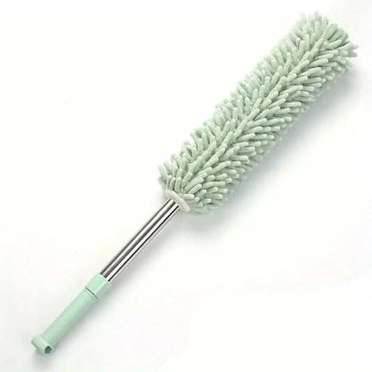 pale green  Household Cleaning Duster / Static Duster / Dust Sweeper / Telescopic & Non-Shedding / Washable / High-Reach Cleaning Tool / Cleaning Tools & Supplies