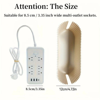1 Multi-Scene Cable Storage Box Durable Desktop TV Cable Management System with Lid  Scratch-Resistant Storage Case, Suitable for Power Strips, Chargers, and Home Office Supplies .(beige)
