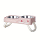 Dopamine Color Pet Bowl Set, Anti-Slip Adjustable Height Design for Small/Medium Dogs and Cats(pink)