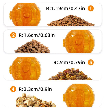 Pet Puzzle Spinning Feeder: 360° Slow Feeding Portion Control, Clip-On Installation, Eat While Playing/the little orange