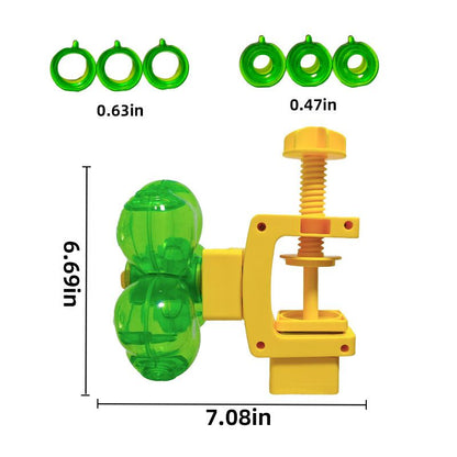 Pet Puzzle Spinning Feeder: 360° Slow Feeding Portion Control, Clip-On Installation, Eat While Playing/the little orange