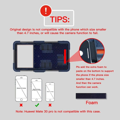 15m Waterproof Phone Case for Diving & Surfing - 1 Hour Underwater Shooting, Dual Seal, Zinc Alloy Buckle, Fits iPhone Samsung Xiaomi up to 6.9 Inch(black+black)