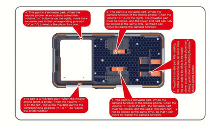 15m Waterproof Phone Case for Diving & Surfing - 1 Hour Underwater Shooting, Dual Seal, Zinc Alloy Buckle, Fits iPhone Samsung Xiaomi up to 6.9 Inch(blue+orange)