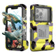 15m Waterproof Phone Case for Diving & Surfing - 1 Hour Underwater Shooting, Dual Seal, Zinc Alloy Buckle, Fits iPhone Samsung Xiaomi up to 6.9 Inch(Camouflage yellow+black)