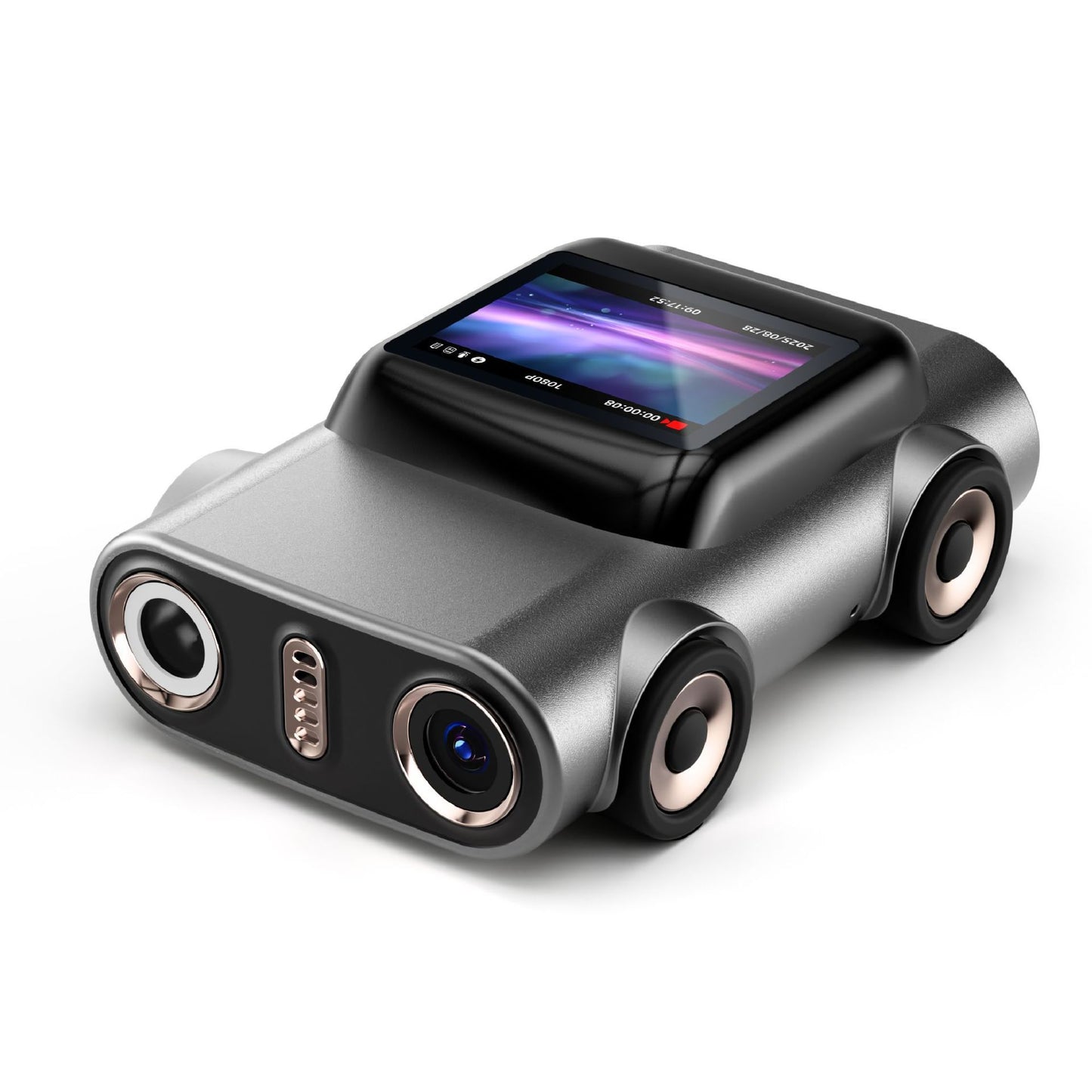 Creative Car-Shaped 2K HD Thumb Camera: Mini & Portable, Auto Focus, Clear in Low Light, Captures Every Wonderful Moment of Childhood and Life（G5 dark green 32G memory card）