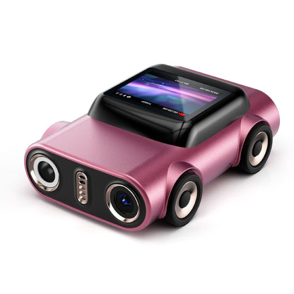 Creative Car-Shaped 2K HD Thumb Camera: Mini & Portable, Auto Focus, Clear in Low Light, Captures Every Wonderful Moment of Childhood and Life(G5 gray 32G memory card）