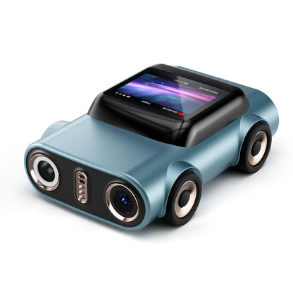 Creative Car-Shaped 2K HD Thumb Camera: Mini & Portable, Auto Focus, Clear in Low Light, Captures Every Wonderful Moment of Childhood and Life(G5 blue 32G memory card）