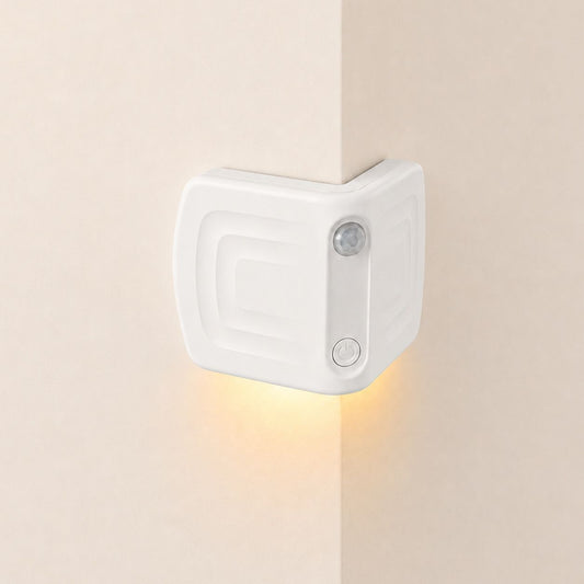 1PCS agnetic induction corner night light, made of ABS and PVC for lightweight durability, three adjustable color temperatures, 120° motion sensing, USB-C fast charging, suitable for multiple scenarios./WHTIE