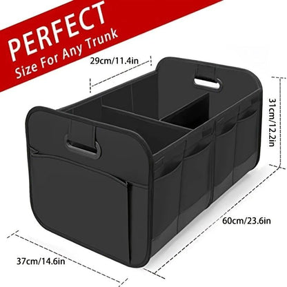 1 Car Trunk Organizer, Automotive Storage, Reinforced Handle, Foldable Multi-Compartment Car Organizer, 600D Oxford Fabric, Suitable for Any Car, SUV, Minivan, Vehicle Storage.red
