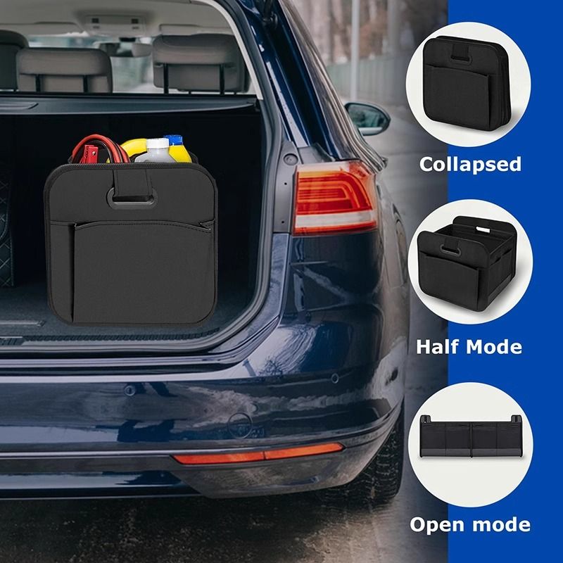 1 Car Trunk Organizer, Automotive Storage, Reinforced Handle, Foldable Multi-Compartment Car Organizer, 600D Oxford Fabric, Suitable for Any Car, SUV, Minivan, Vehicle Storage.red