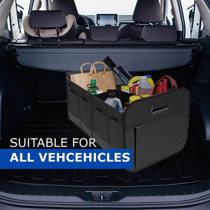 1 Car Trunk Organizer, Automotive Storage, Reinforced Handle, Foldable Multi-Compartment Car Organizer, 600D Oxford Fabric, Suitable for Any Car, SUV, Minivan, Vehicle Storage.GREEN