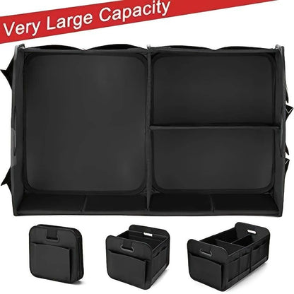 1 Car Trunk Organizer, Automotive Storage, Reinforced Handle, Foldable Multi-Compartment Car Organizer, 600D Oxford Fabric, Suitable for Any Car, SUV, Minivan, Vehicle Storage.BLUE