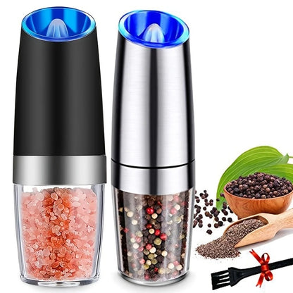 Black Gravity - sensing, grind with tilting —— Intelligent Pepper Grinder, adjust grind fineness freely for seasoning