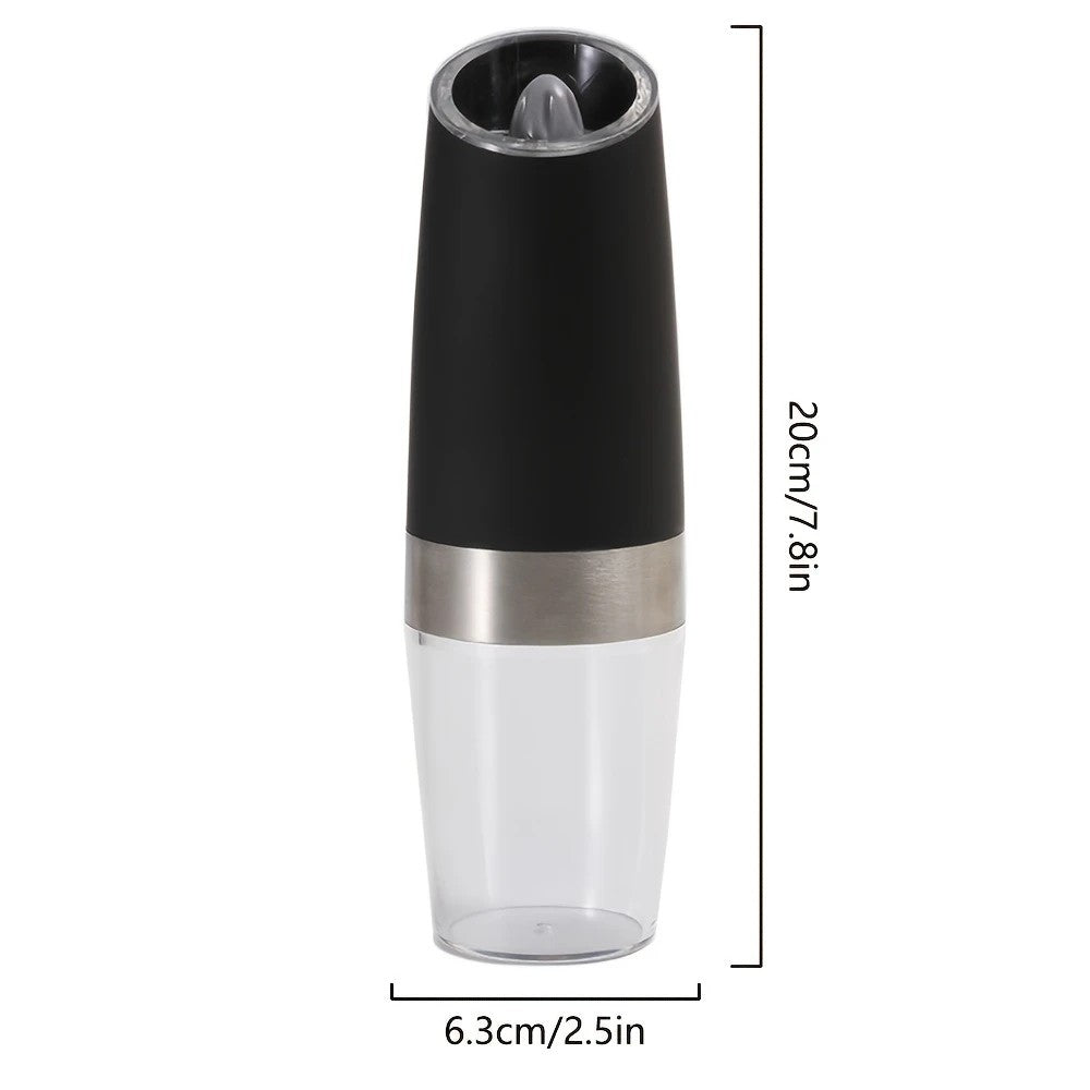 silver Gravity - sensing, grind with tilting —— Intelligent Pepper Grinder, adjust grind fineness freely for seasoning