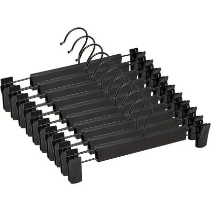 30-Pack Multi-Purpose Adjustable Pant Hangers: Thickened Non-Slip Clips, 360° Rotating Hook, Adjustable Width, Suitable for Organizing and Drying Various Clothes, Towels, and More.