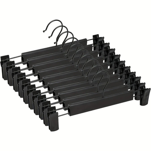 30-Pack Multi-Purpose Adjustable Pant Hangers: Thickened Non-Slip Clips, 360° Rotating Hook, Adjustable Width, Suitable for Organizing and Drying Various Clothes, Towels, and More.