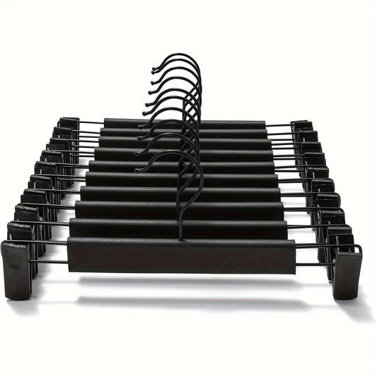30-Pack Multi-Purpose Adjustable Pant Hangers: Thickened Non-Slip Clips, 360° Rotating Hook, Adjustable Width, Suitable for Organizing and Drying Various Clothes, Towels, and More.