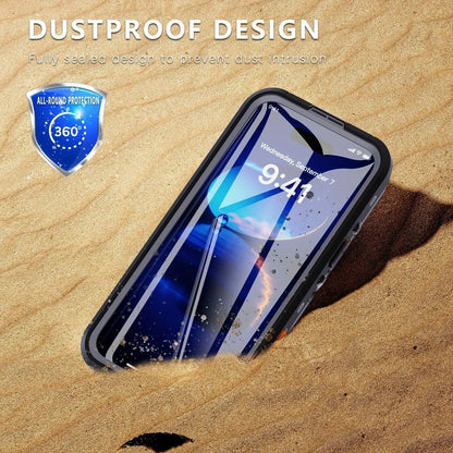 iPhone 16 Plus Waterproof Phone Case IP68 Drop Protection Snow Dust Resistant with Lanyard for Swimming Skiing Off Road Adventures(blue)