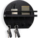 Handcrafted wooden wall organizer with partitioned storage and multifunctional use, easily creating a tidy and stylish entryway./BLACK