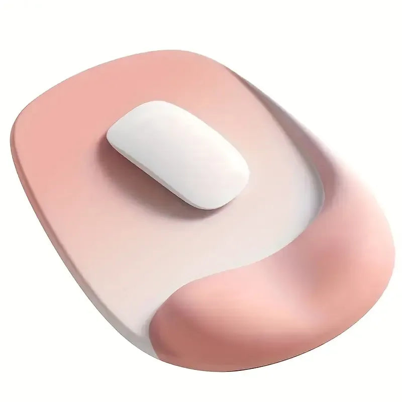 Ergonomic Gel Mouse Pad, 4-Layer Anti-Slip Breathable Support, Conforms to Wrist Prevents Strain, Pain-Free During Long Office Hours./black